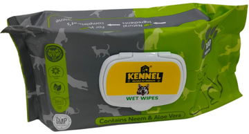 Kennel Anti-Bacterial Neem & Aloe Vera Clean Paw  Wet Wipes For Pets